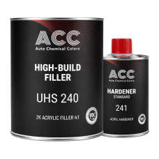 Грунт наповнювач 2K акриловий ACC 240 UHS High-Build Filler 4:1 сірий 1л + Затвердник ACC 241 0,25 л