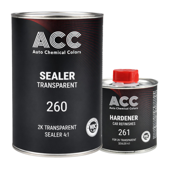 Грунт ізолятор 2K акриловий HS ACC 260 Sealer 4:1 прозорий 0,8л + Затвердник ACC 261 0,2 л