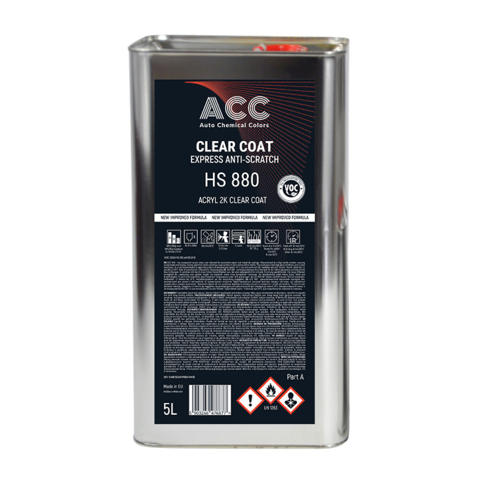 Лак акриловий ACC 880 HS Express Anti-Scratch New Improved Formula 5 л (без затвердника)