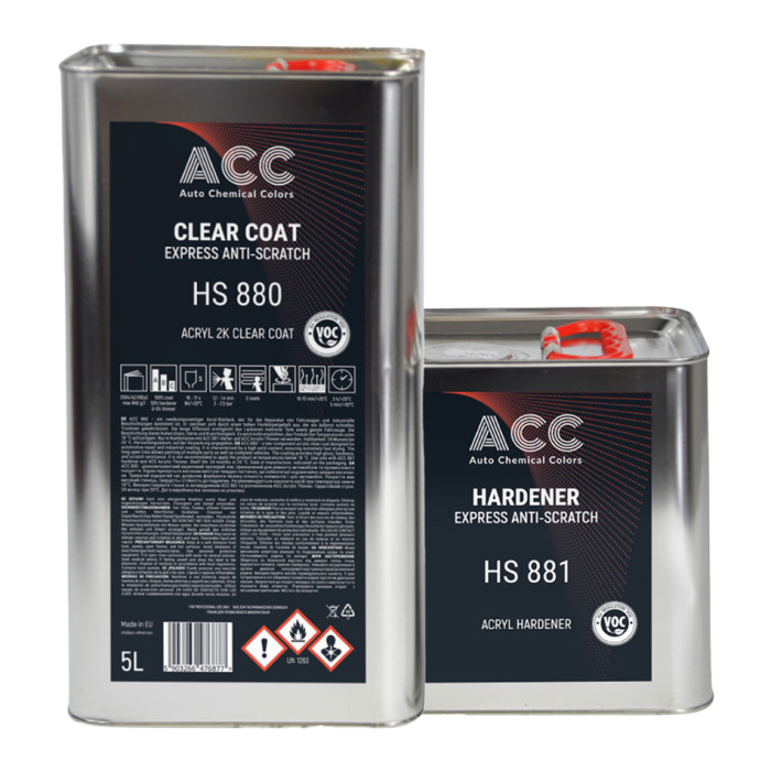 Лак акриловий ACC 880 HS Express Anti-Scratch 5 л + Затвердник ACC 881 2,5 л