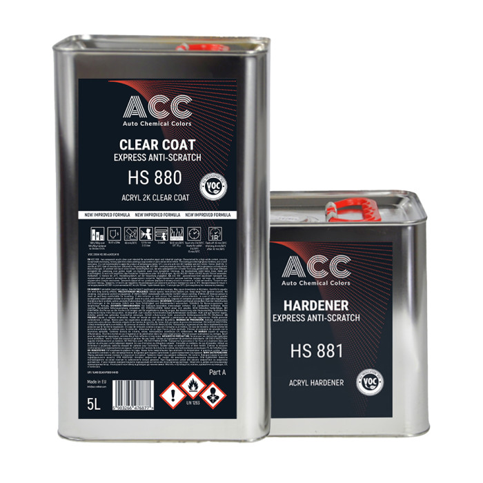 Лак акриловий ACC 880 HS Express Anti-Scratch New Improved Formula 5 л + Затвердник ACC 881 2,5 л